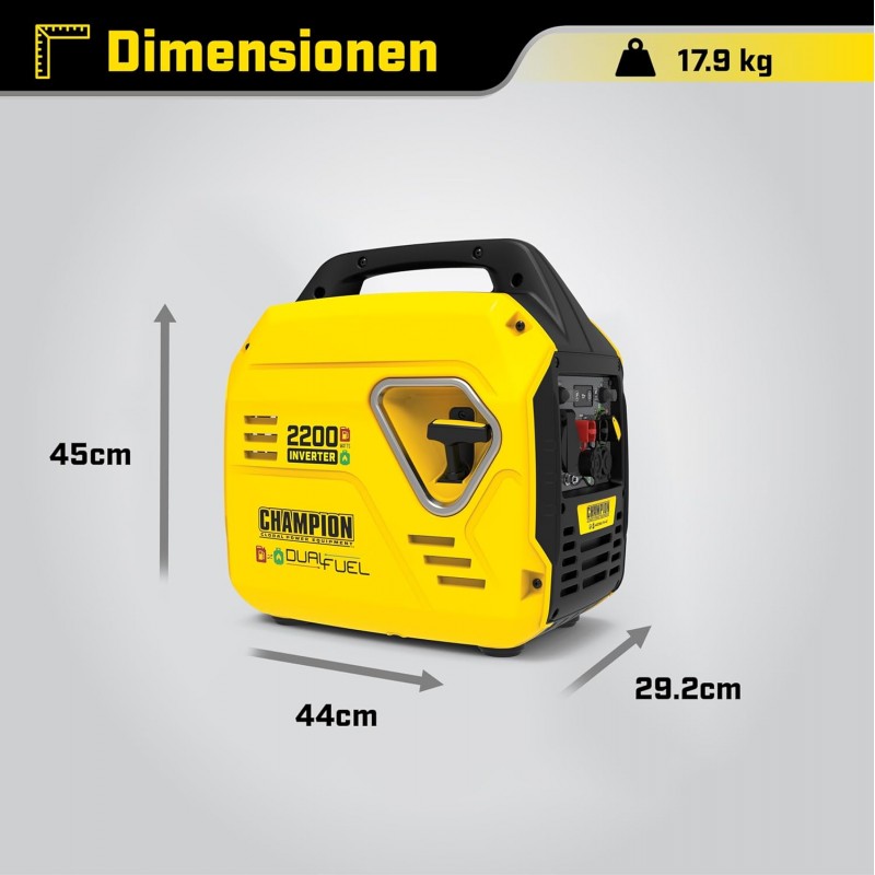 Γεννήτρια Champion Βενζίνης και Υγραερίου Inverter 2.75kva 2200W